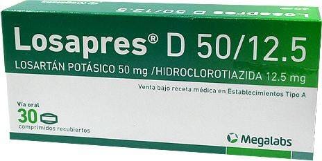 Losapres-D 50 / 12,5 mg x 30 comprimidos ROYAL PHARMA